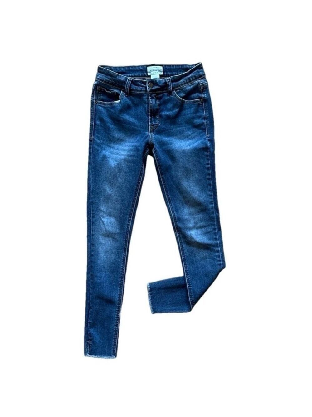 ✨ FOR THE REPUBLIC Women’s Low-Rise Raw Hem Skinny Jeans Sz 2/25 🔥👖